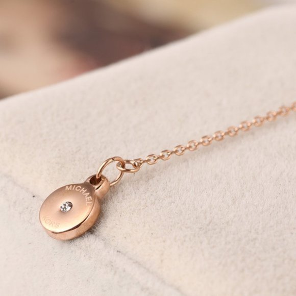 Michael Kors Round Shell Pendant Necklace - Picture 7 of 8